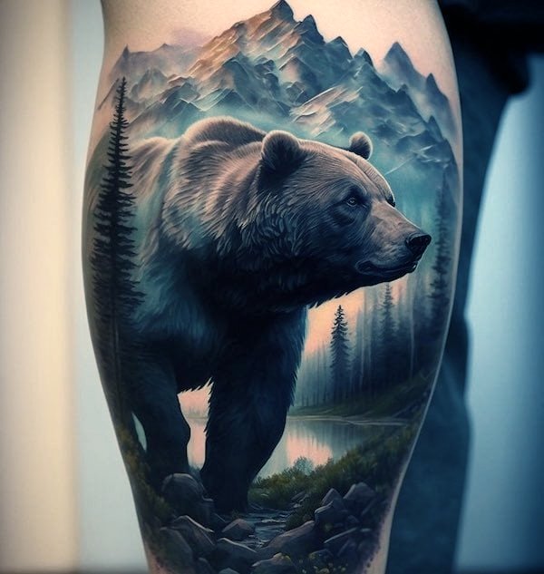 Best bear tattoo design