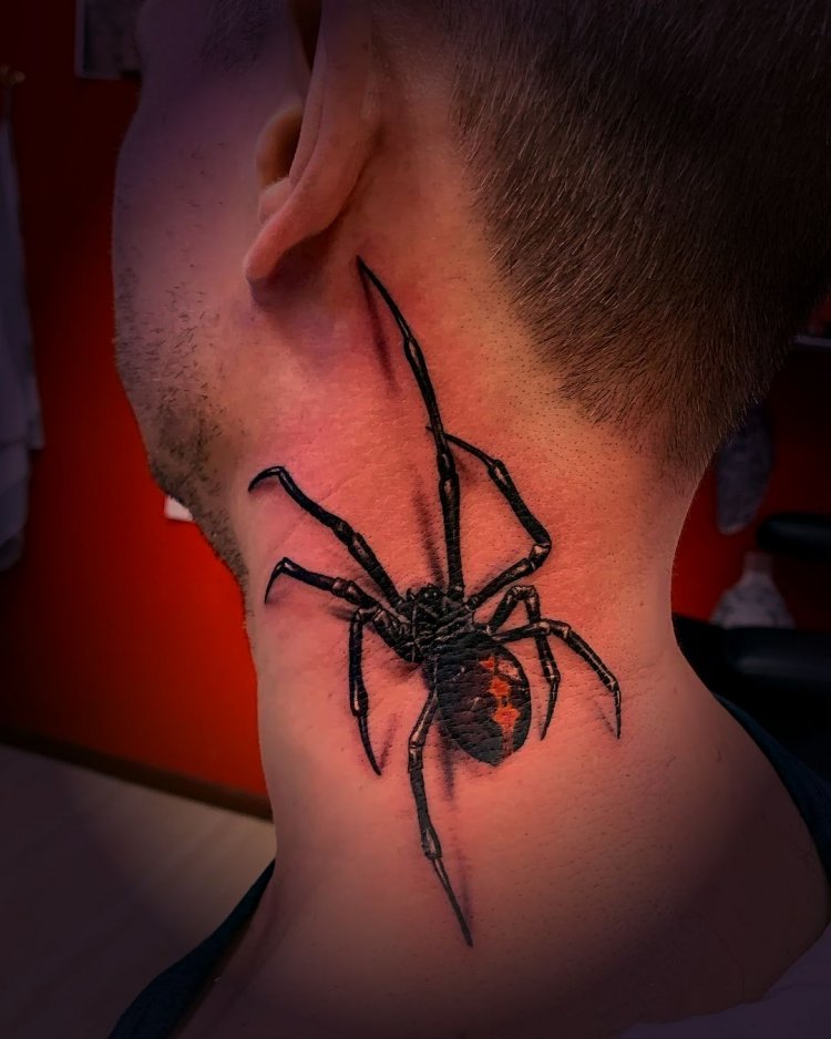 Inked Spider Tattoo Design