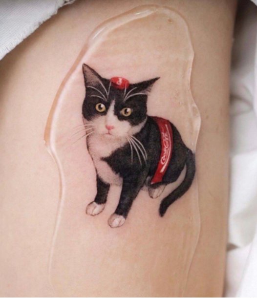 Your tattoo will stand out if it features various shaped cat tattoos!